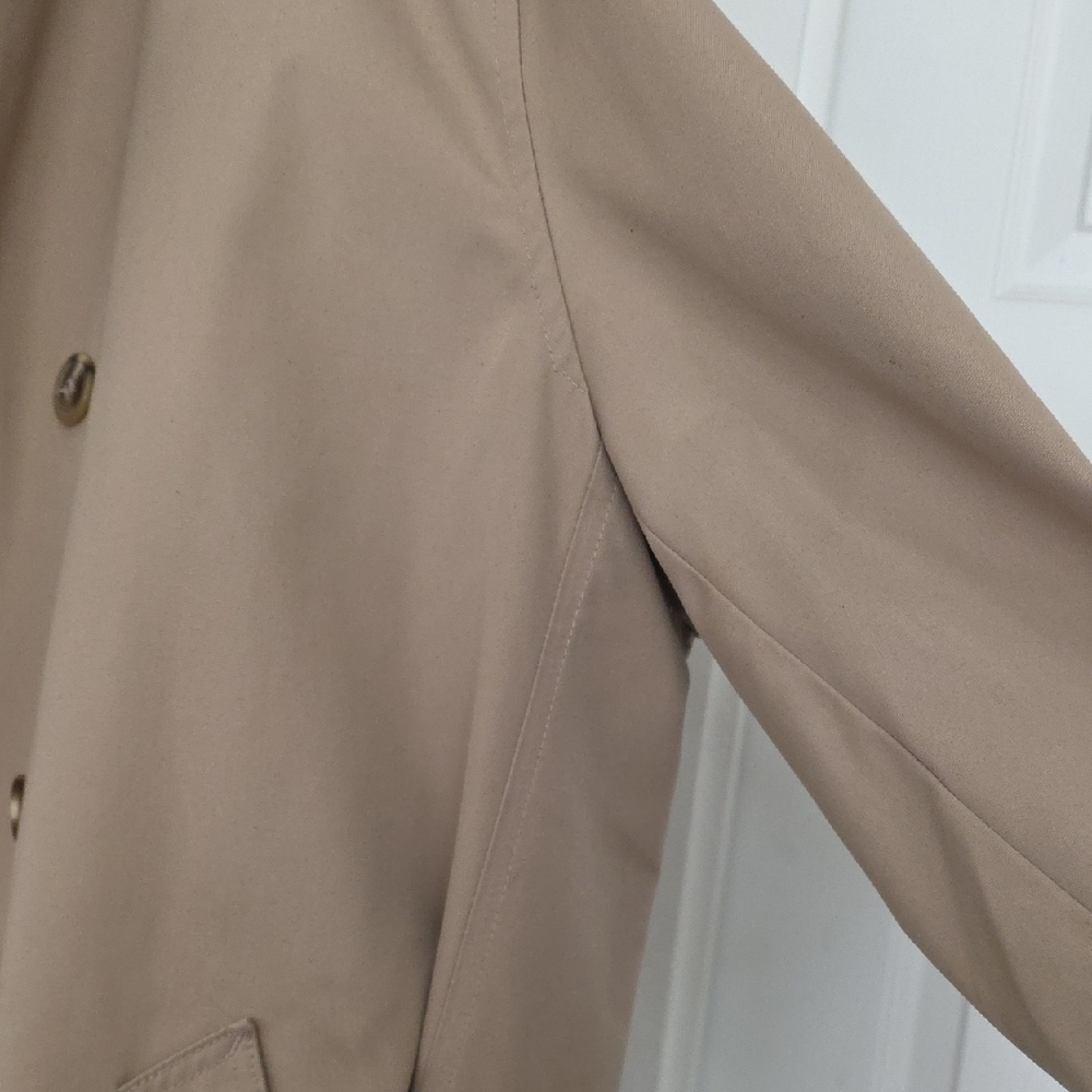 Men's Beige Double-Breasted Trench Coat - Picture 8 of 16